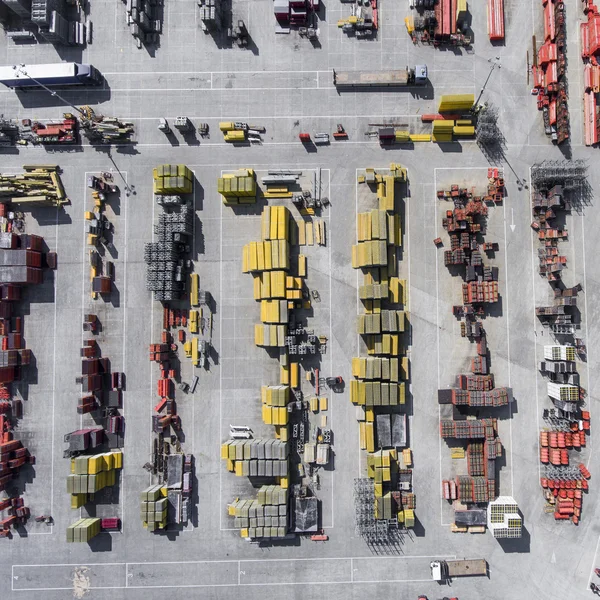 Industrial storage place, view from above. — Stock Photo, Image