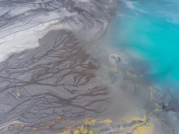 Paisagem degradada na Polónia. Terra destruída. Vista de cima. S — Fotografia de Stock