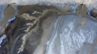 Atık su birikintisi. Yukarıdan görüntülemek.