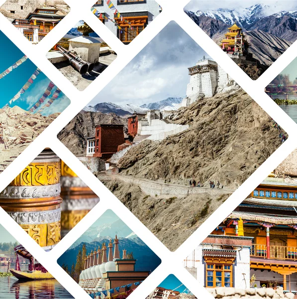 Collage of India images - travel background (my photos) — Stock Photo, Image