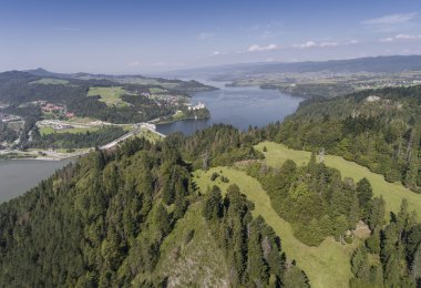 Czorsztyn göl ve Tatra Dağları - Po Pieniny dan Panorama