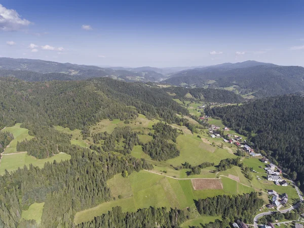 Mountain landcsape at summer time in south of Poland. View from — Stock Photo, Image