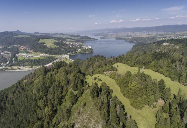 Panorama von pieniny bis czorsztyn see und tatra - po — Stockfoto