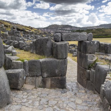 Taş Sacsayhuaman, Cusco, Peru için duvar