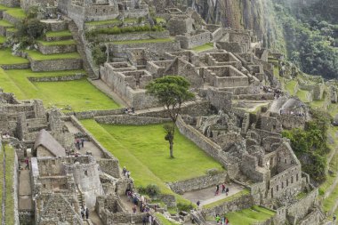 Görünümü, antik Inca şehir, Machu Picchu. 15-yy
