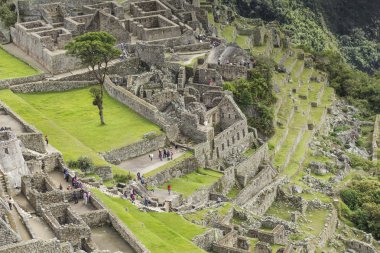 Görünümü, antik Inca şehir, Machu Picchu. 15-yy