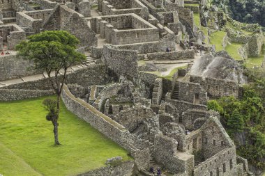 Görünümü, antik Inca şehir, Machu Picchu. 15-yy