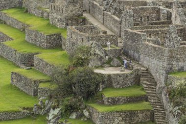 Görünümü, antik Inca şehir, Machu Picchu. 15-yy