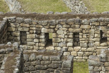 Görünümü, antik Inca şehir, Machu Picchu. 15-yy