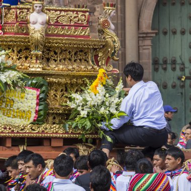 Cusco - Peru - 06 Haziran 2016 : Bilinmeyen Perulu lar parti