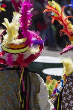: Puno, Peru - 20 Ağustos 2016: Perulu şehir d yerel insanlardan