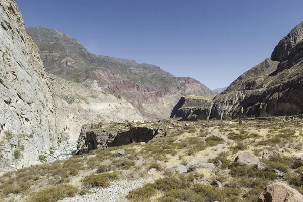 Peru, kaňonem cotahuasi. nejhlubší kaňon nivy. — Stock fotografie