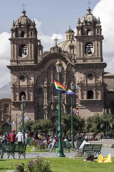 CUZCO, PERU-MARCH 08, 2016: View of Plaza De Armas in Cusco, Per — Stock Photo, Image