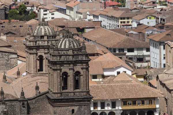 La Compania de Jesus church on Plaza de Armas square in Cuzco, P — Stock Photo, Image