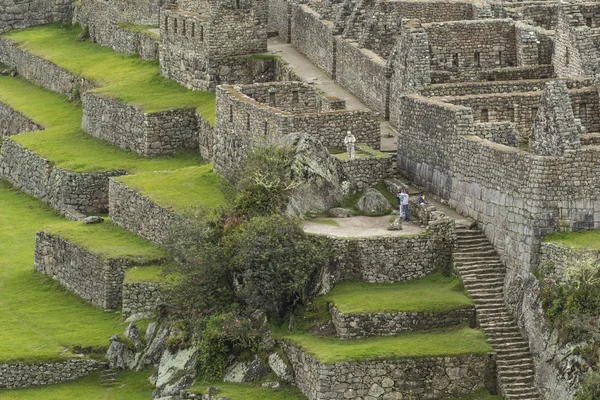 Pohled na staré incké město Machu Picchu. 15tého století — Stock fotografie
