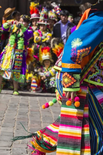 Κούσκο - Περού - 06 Ιουνίου 2016: Περού χορευτές στην παρέλαση στο — Φωτογραφία Αρχείου