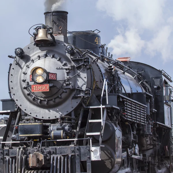 A steam engine sits on display in Williams, USA. — Stock Photo, Image