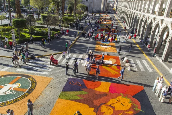 Arequipa, peru - 06. Mai 2016: corpus christi auf der plaza de armas — Stockfoto