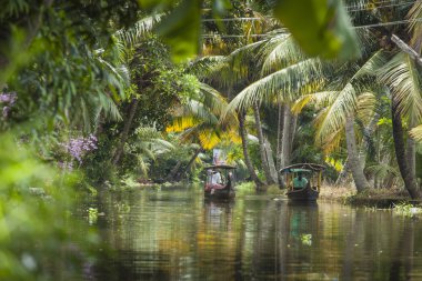 Alleppey, Kerala, Hindistan - 16 Ağustos 2016: Kimliği belirsiz Hint p