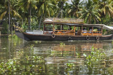 Alleppey, Kerala, Hindistan - 16 Ağustos 2016: Kimliği belirsiz Hint p