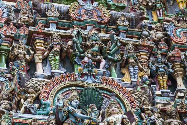 Detail van meenakshi tempel in madurai, india — Stockfoto