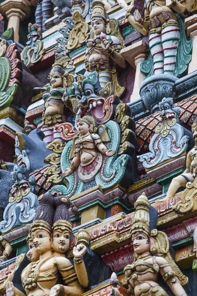 Detail van meenakshi tempel in madurai, india — Stockfoto