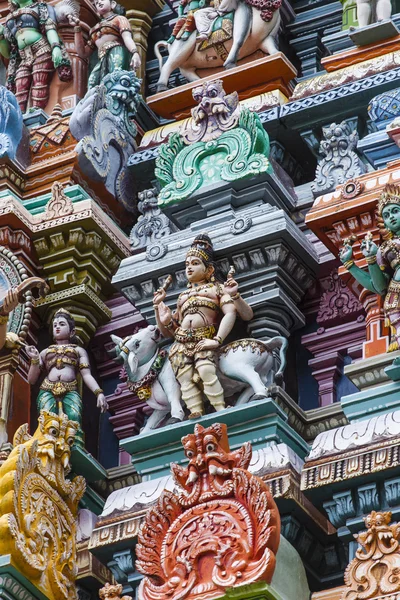 Dettaglio del Tempio Meenakshi a Madurai, India — Foto Stock