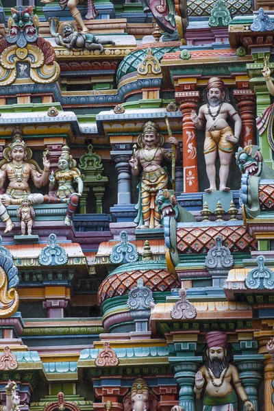 Detalhe do Templo Meenakshi em Madurai, Índia — Fotografia de Stock