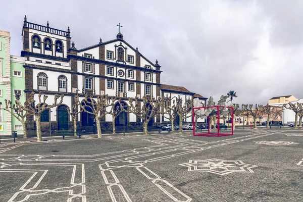 아조레스 역사적 도시의 중심지 포르투갈 아조레스에 타델가다 — 스톡 사진