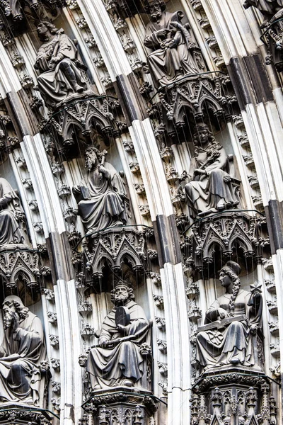 A catedral de Colónia. Detalhe da fachada — Fotografia de Stock