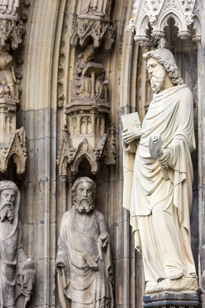 A catedral de Colónia. Detalhe da fachada — Fotografia de Stock