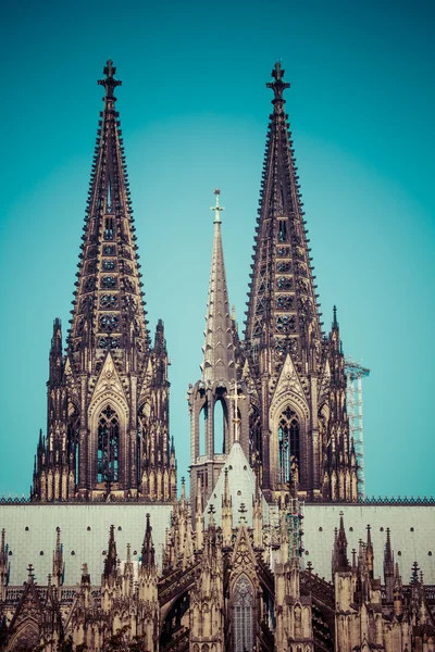 Katedrála v Kolíně nad Rýnem. detail z fasády — Stock fotografie