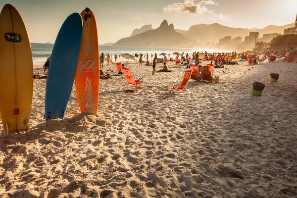 View of Ipanema Beach in the evening, Brazil — Stock Photo, Image