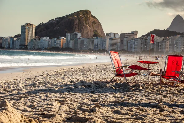 Pohled na pláž Ipanema večer, Brazílie — Stock fotografie