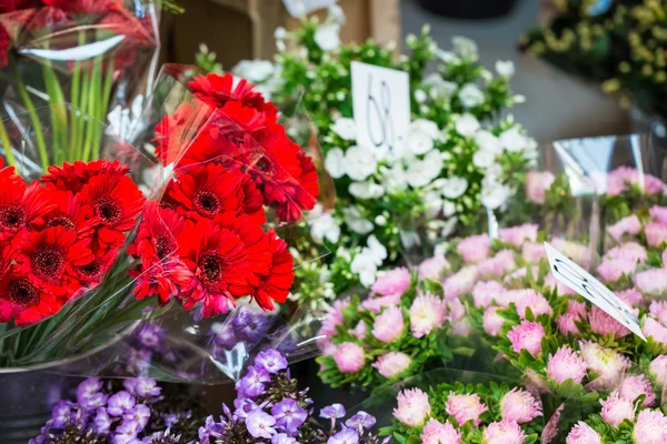 Udendørs blomstermarked i København, Danmark . - Stock-foto