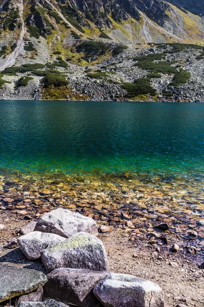 Léto v údolí 5 jezer ve Vysokých Tatrách, Polsko. — Stock fotografie