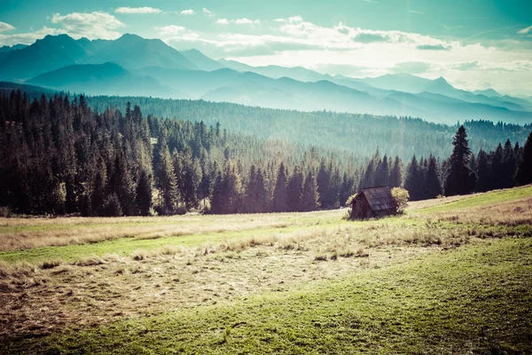 Pohled na Tatrách od turistické stezky. Polsko. Evropa. — Stock fotografie