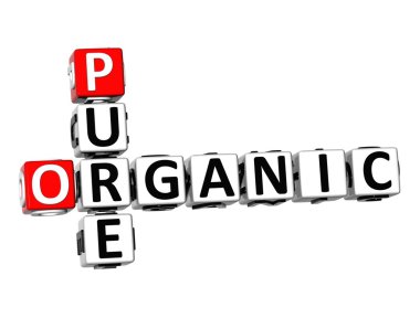 3D bulmaca organik saf beyaz zemin üzerine