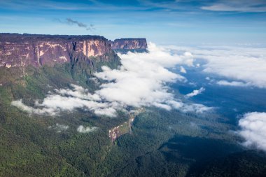 Roraima tepui Kukenan tepui sis - Venezuela, Latin Amerika, üzerinde üzerinden görüntülemek 