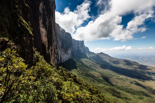 Vista dall'altopiano di Roraima alla regione Gran Sabana - Venezuela, Sud America — Foto Stock