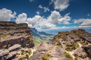 The view from the plateau of Roraima on the Grand Sabana - Venezuela, Latin America  clipart