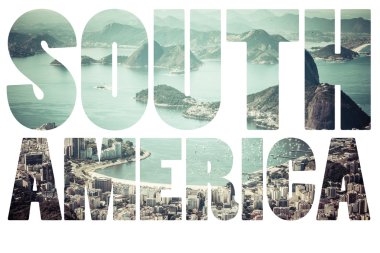 Rio de Janeiro, Brezilya için Word Güney Amerika. 
