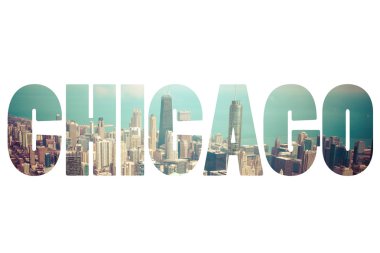 Chicago ufuk çizgisi hava görüntüsü 