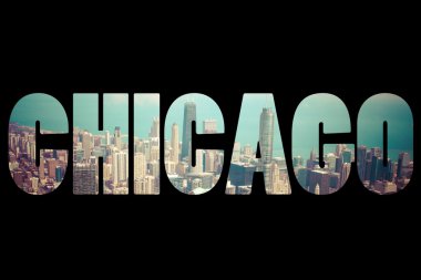 Chicago ufuk çizgisi hava görüntüsü 