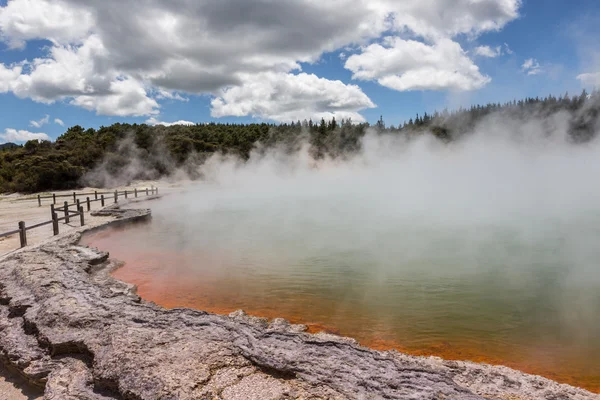 Piscină de șampanie în Waiotapu Rezervație termică, Rotorua, Noua Zeelandă — Fotografie, imagine de stoc