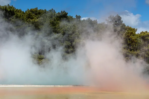 Bazén šampaňského ve Waiotapu Thermal Reserve, Rotorua, Nový Zéland — Stock fotografie