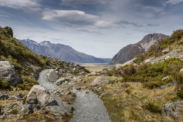 Vista do Parque Nacional Mt Cook, Nova Zelândia . — Fotografia de Stock