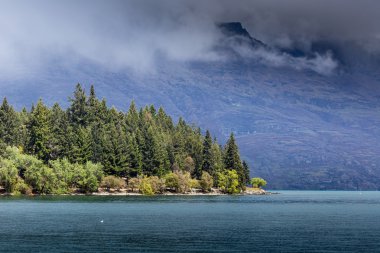 Gölün Güney Adası, Queenstown Yeni Zelanda manzara 