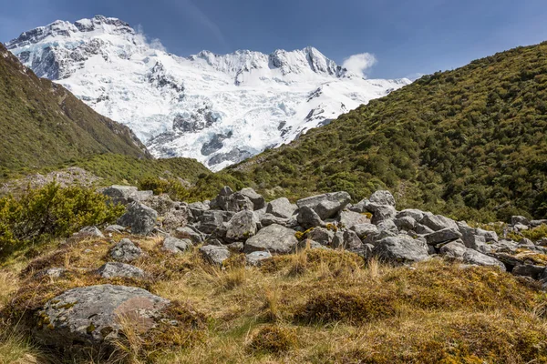 Vista do Parque Nacional Mt Cook, Nova Zelândia . — Fotografia de Stock