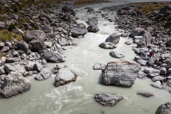 Река Хукер в национальном парке Аораки Новая Зеландия — стоковое фото